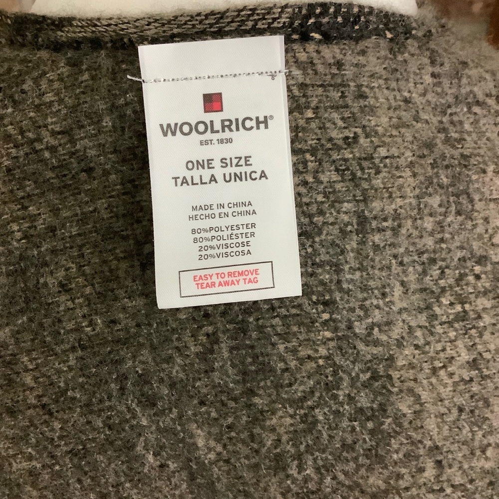 WOOLRICH Animal Print Blanket Shawl SZ-One Size - Picture 5 of 7